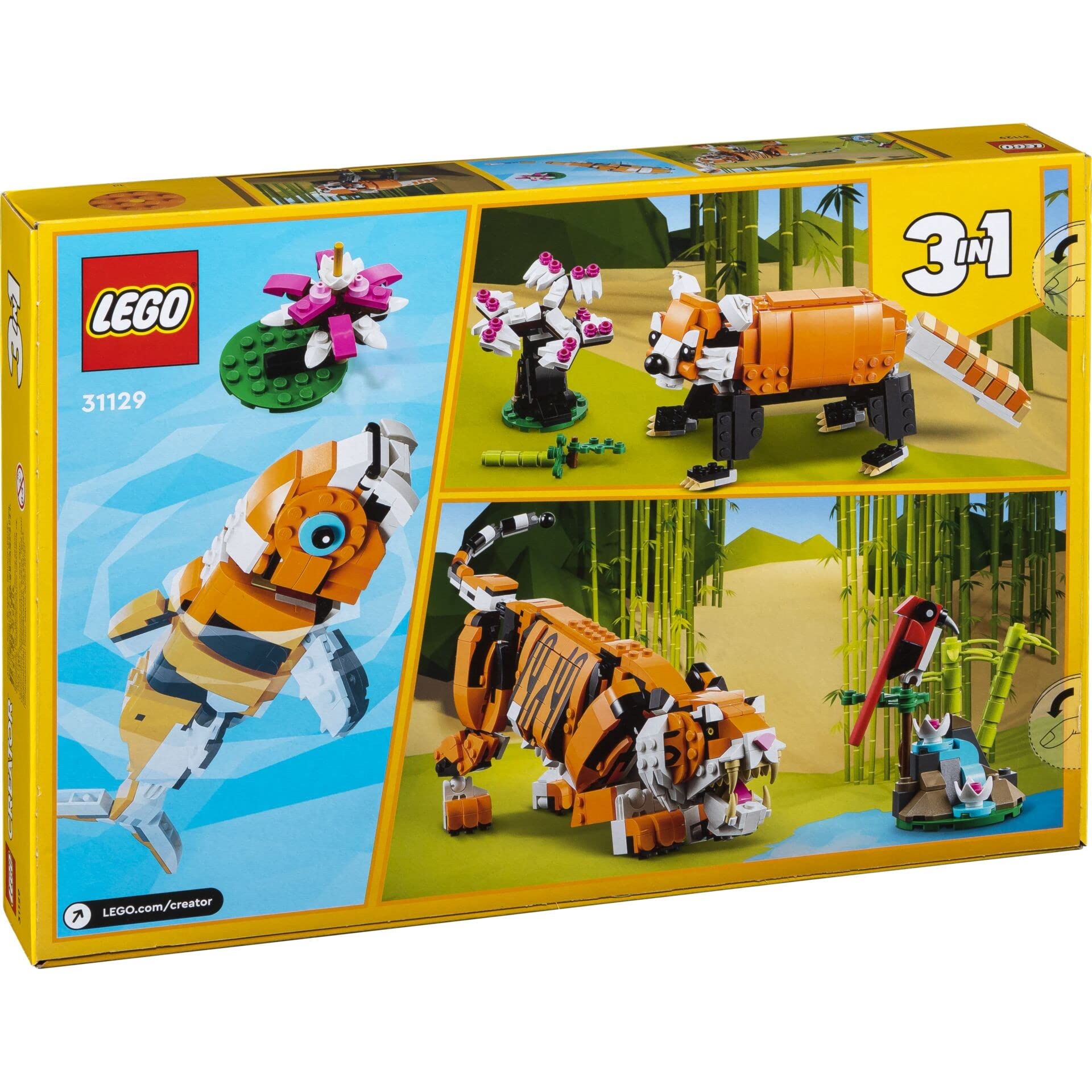 LEGO 31129 Majestic Tiger Maker : Amazon.it: Toys & Games
